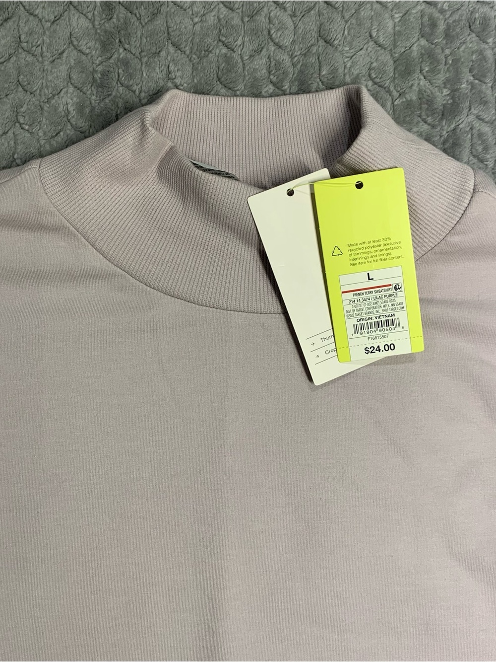 all in motion Lavender Mock Neck Sweatshirt - Picture 3 of 8
